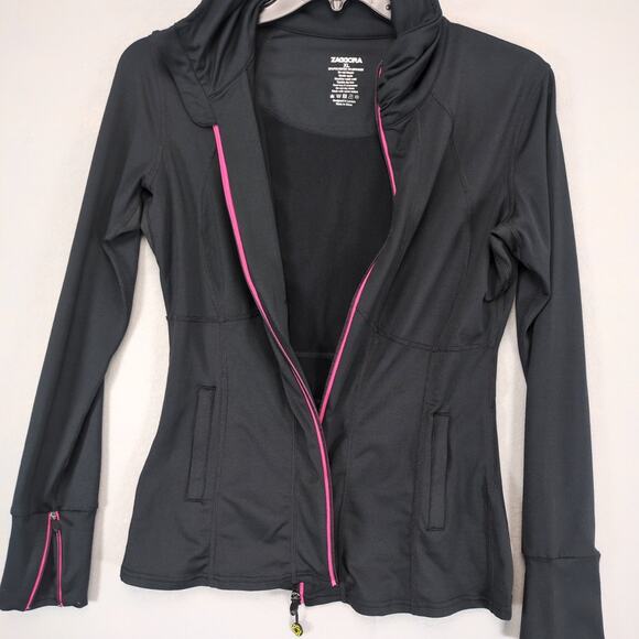 Zaggora Women's XL Athletic Performance Full Zip Jacket, Black Sports Training - Picture 6 of 6